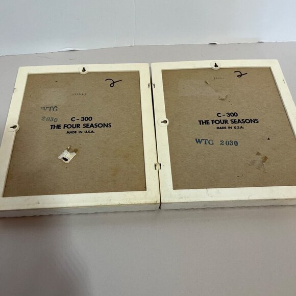 Four Seasons Vintage 3 D Molded Sheet Plastic Picture Floral Wall Hanging Set of - Picture 5 of 6